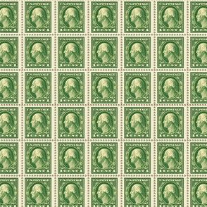 1912 George Washington one-cent green stamp sheet