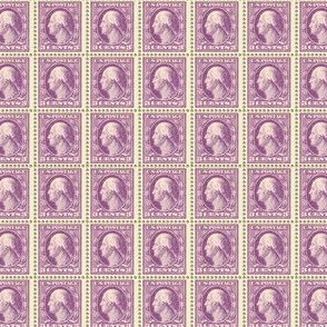 1908 George Washington 3-cent purple stamp sheet