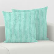 Tribal Warrior Stripe Mint Green and White