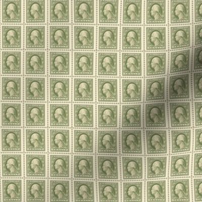 1908 George Washington 8-cent olive green stamp sheet