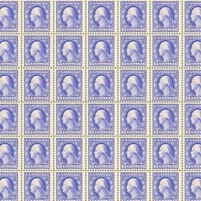 1908 George Washington 15-cent periwinkle blue stamp sheet