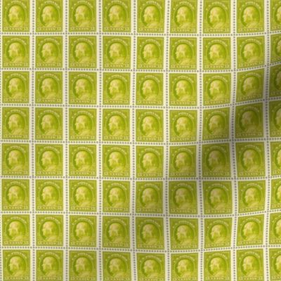 1919 Benjamin Franklin 13-cent lime green stamp sheet
