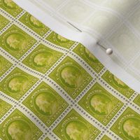 1919 Benjamin Franklin 13-cent lime green stamp sheet