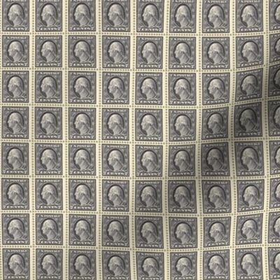 1912 George Washington black 7-cent endless stamp sheet