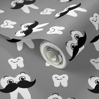 Mustache Mouth - gray 