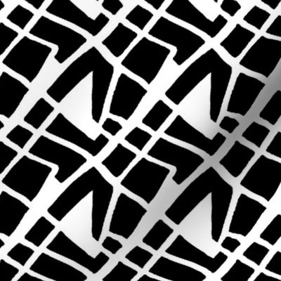 bramble:  white on black repeating pattern 