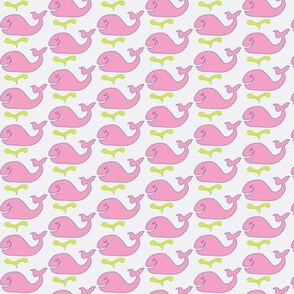 Happy whales- pink