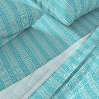 Tribal Warrior Stripe Soft Aqua and White 