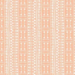 Tribal Warrior Stripe Peach and White