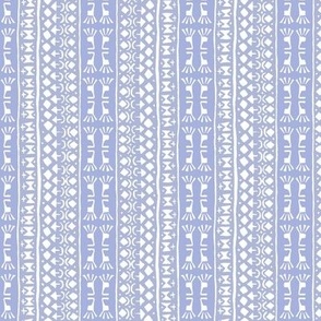 Tribal Warrior Stripe Washed Lavender and White