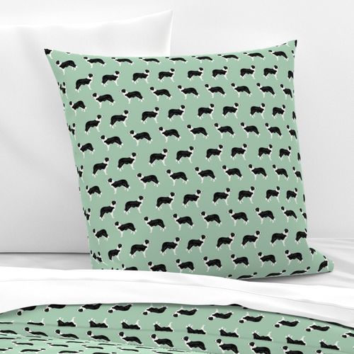 border collies light sage green border collie fabric collies