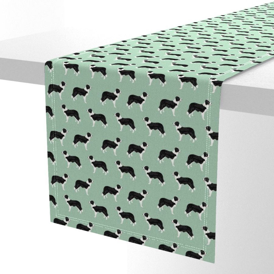 border collies light sage green border collie fabric collies