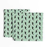 border collies light sage green border collie fabric collies