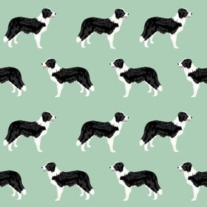 border collies light sage green border collie fabric collies