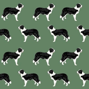 border collies medium green border collie fabric collies