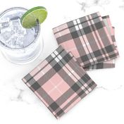 Pink and grey plaid || wholecloth coordinate