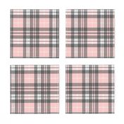 Pink and grey plaid || wholecloth coordinate