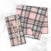 Pink and grey plaid || wholecloth coordinate