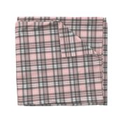 Pink and grey plaid || wholecloth coordinate