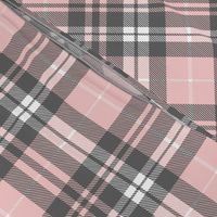 Pink and grey plaid || wholecloth coordinate