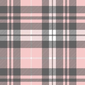 Pink and grey plaid || wholecloth coordinate