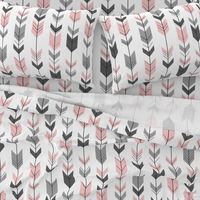 fletching arrow || pink and grey wholecloth coordinate