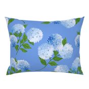 WatercolorHydrangea Garden Blue