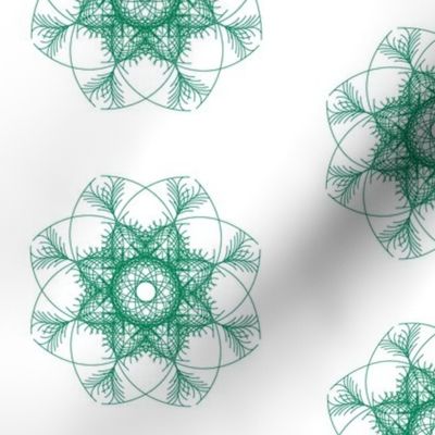 dark green geometric flower