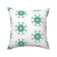 dark green geometric flower