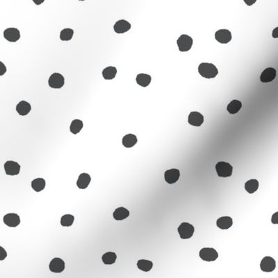 COTTON BALL DOTS Black on White