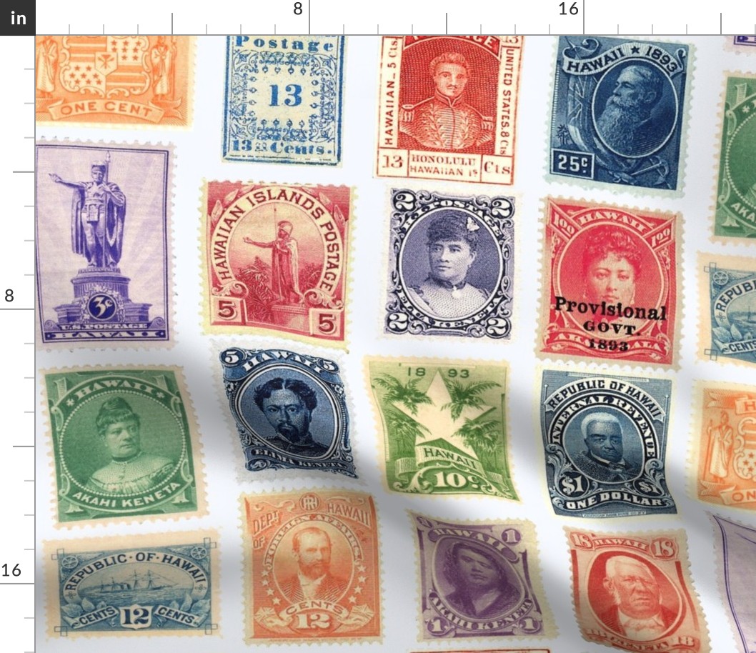extra-large Hawaiian postage stamps