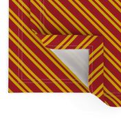 Diagonal Double Stripes in Red and Golden Yellow