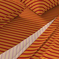 Diagonal Double Stripes in Red and Golden Yellow