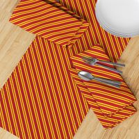 Diagonal Double Stripes in Red and Golden Yellow