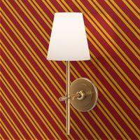 Diagonal Double Stripes in Red and Golden Yellow