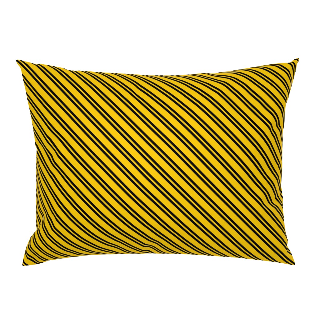 Diagonal Double Stripes in Yellow and Black