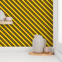 Diagonal Double Stripes in Yellow and Black