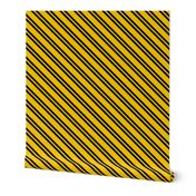 Diagonal Double Stripes in Yellow and Black