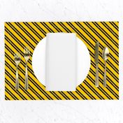 Diagonal Double Stripes in Yellow and Black