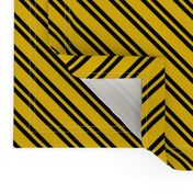 Diagonal Double Stripes in Yellow and Black