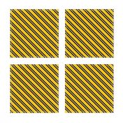 Diagonal Double Stripes in Yellow and Black