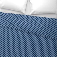 Diagonal Double Stripes in Blue and Grey