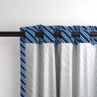 Diagonal Double Stripes in Blue and Grey