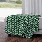 Diagonal Double Stripes in Green and Grey