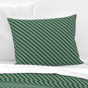 Diagonal Double Stripes in Green and Grey