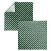 Diagonal Double Stripes in Green and Grey