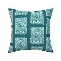 Large 1903 Benadir Elephant stamp, teal and aqua