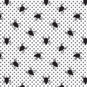 Ticks on black dots