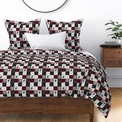 2" small scale (90) - little man patchwork quilt top || buffalo plaid