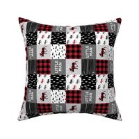 2" small scale (90) - little man patchwork quilt top || buffalo plaid